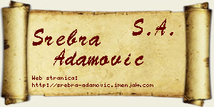 Srebra Adamović vizit kartica